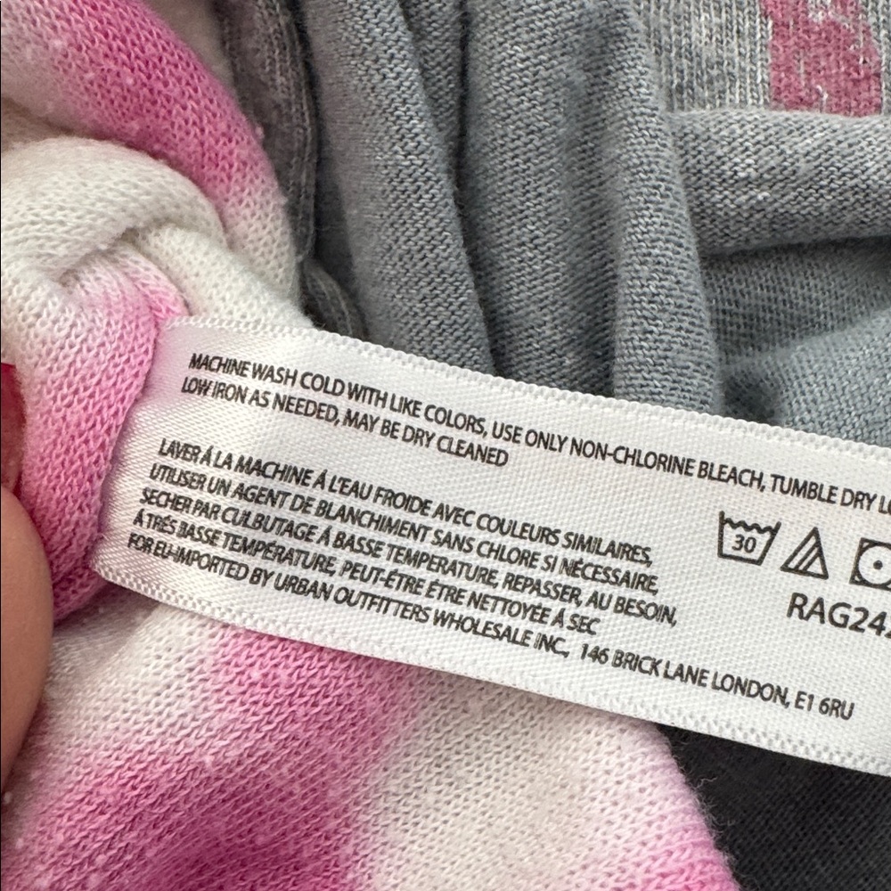 Upcycled Nirvana Gray and Pink Tie-Dye Sweatshirt NWOT - Picture 13 of 13